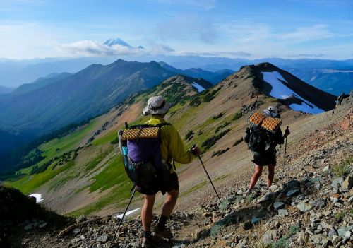 Hikers on the Pacific Crest Trail